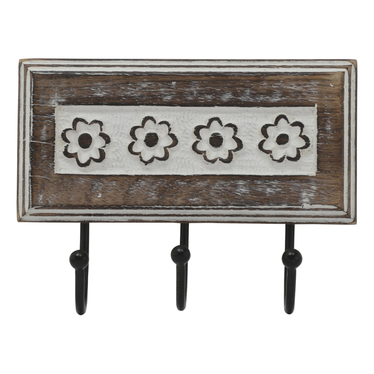 Key Holder Floral 3 Hooks