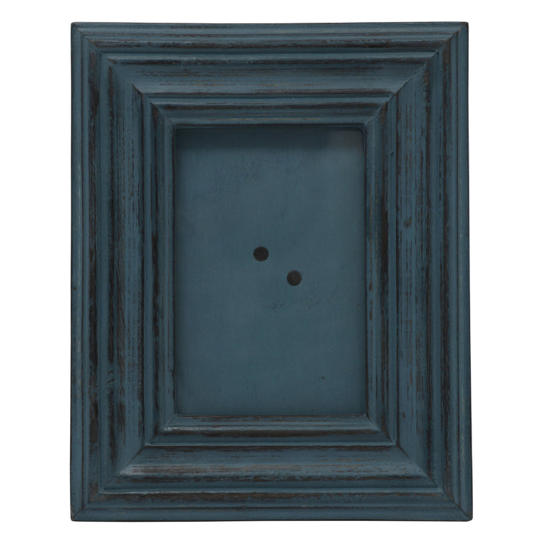 Photo Frame in Blue Color With Burnt Finish