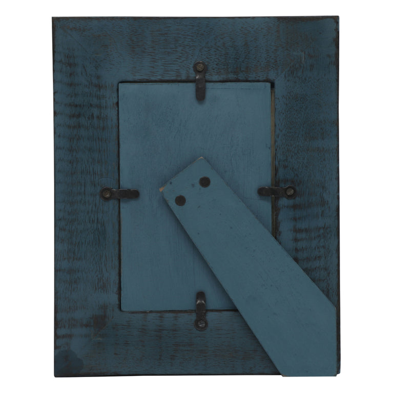 Photo Frame in Blue Color With Burnt Finish