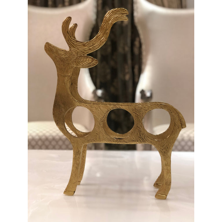 Wine Rack Deer Gold