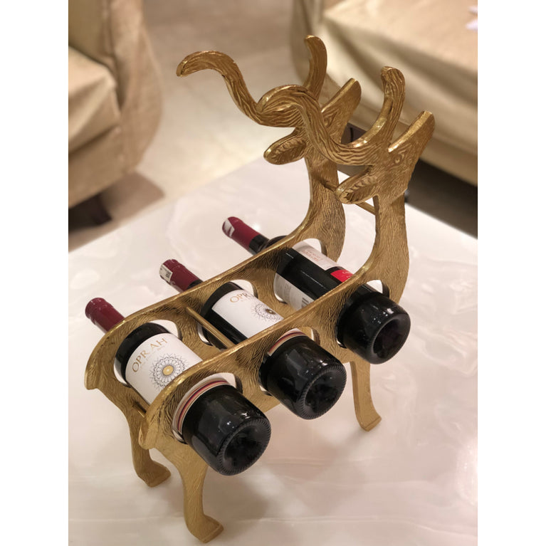 Wine Rack Deer Gold