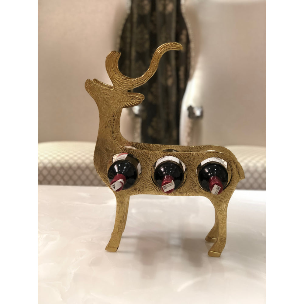 Wine Rack Deer Gold