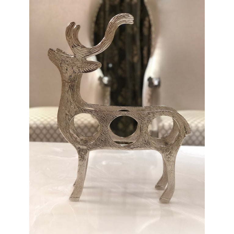 Wine Rack Deer Silver