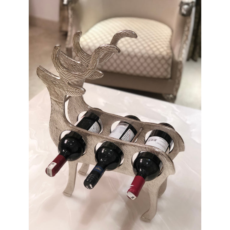 Wine Rack Deer Silver