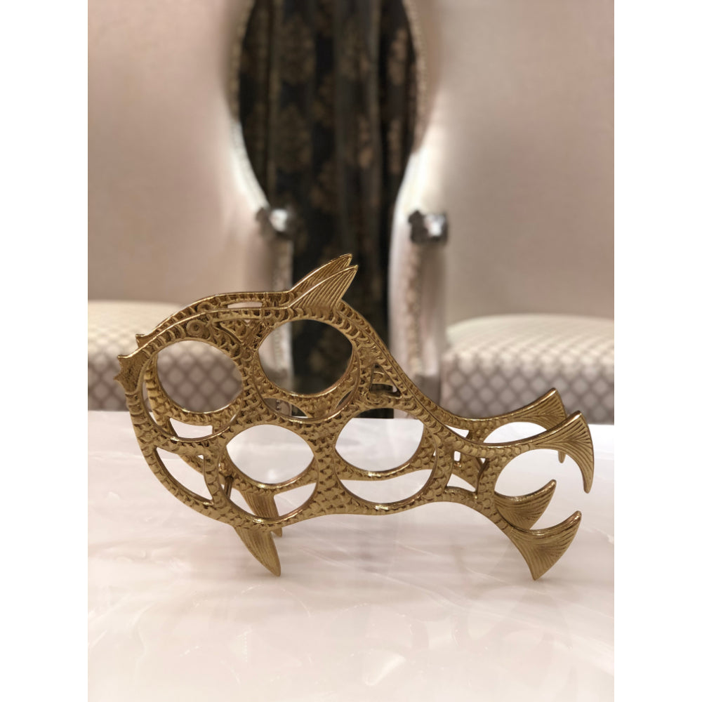 Wine Rack Fish Gold