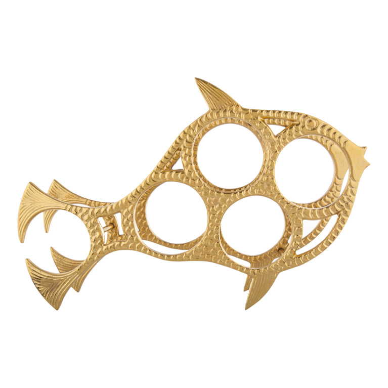 Wine Rack Fish Gold