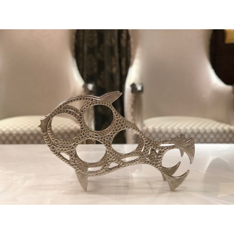 Wine Rack Fish Silver