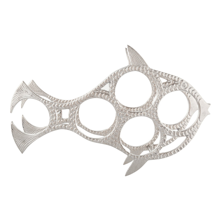 Wine Rack Fish Silver