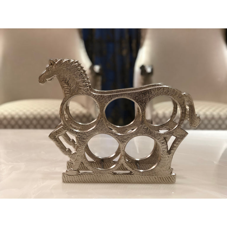 Wine Rack Horse (Silver)