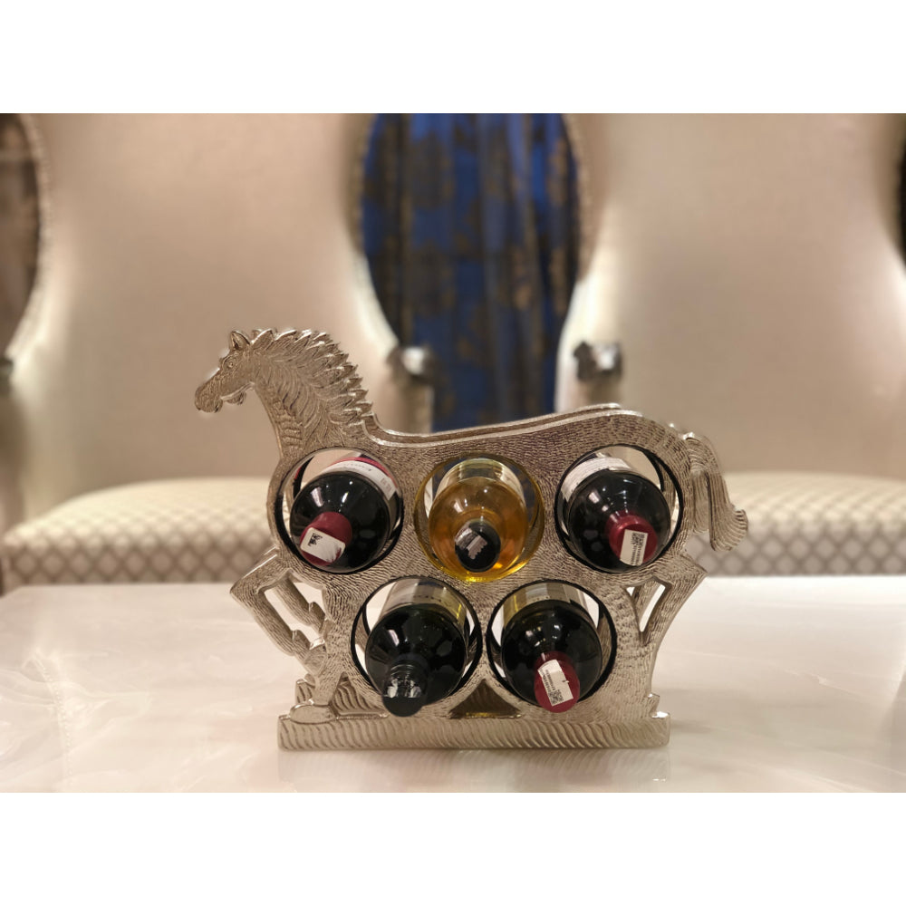 Wine Rack Horse (Silver)
