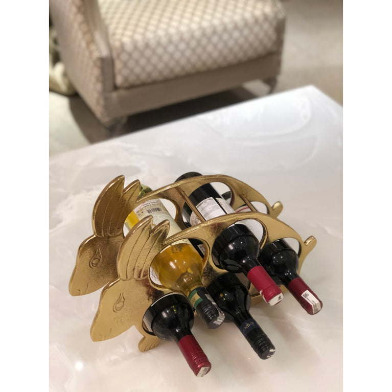 Wine Rack Rabbit Gold