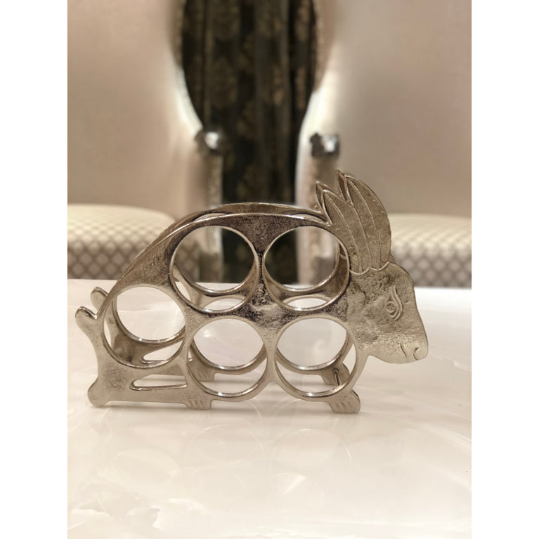 Wine Rack Rabbit Silver
