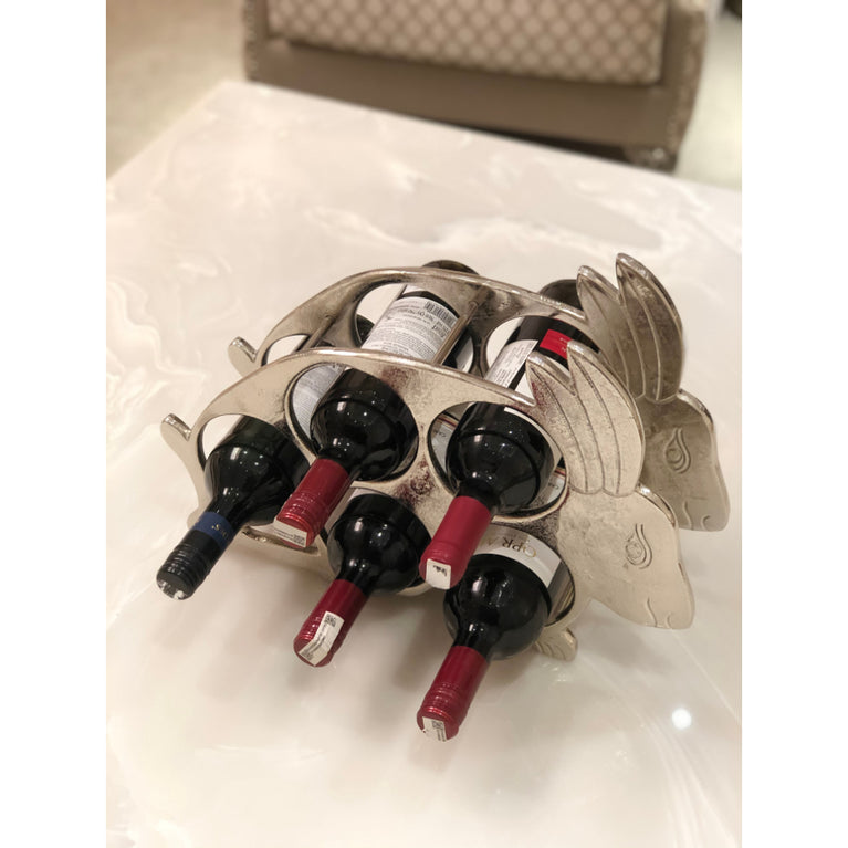 Wine Rack Rabbit Silver