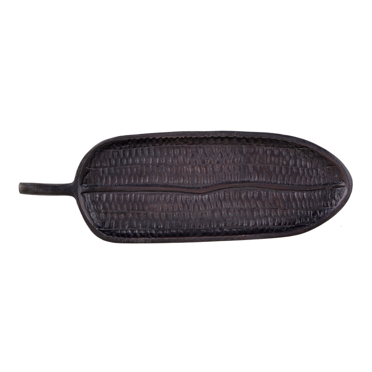 Copper Color Platter in Leaf Shape