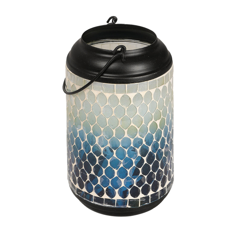 Lantern Blue & White Mosaic