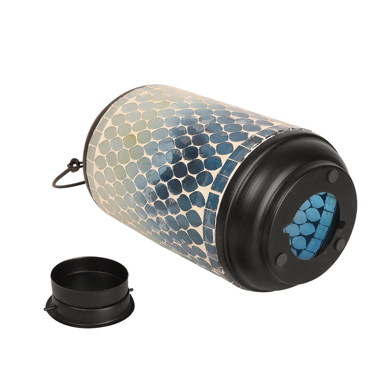 Lantern Blue & White Mosaic