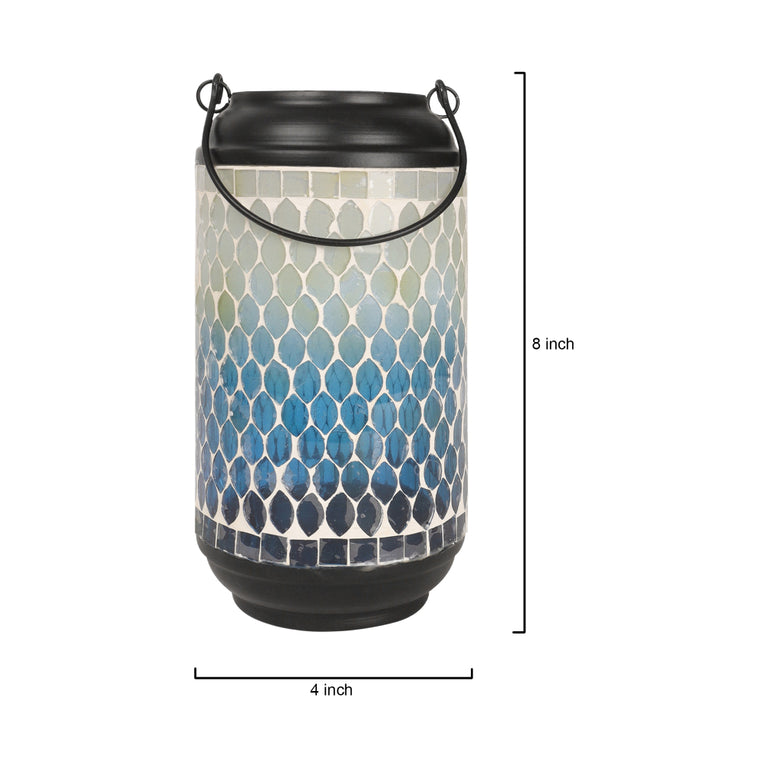 Lantern Blue & White Mosaic