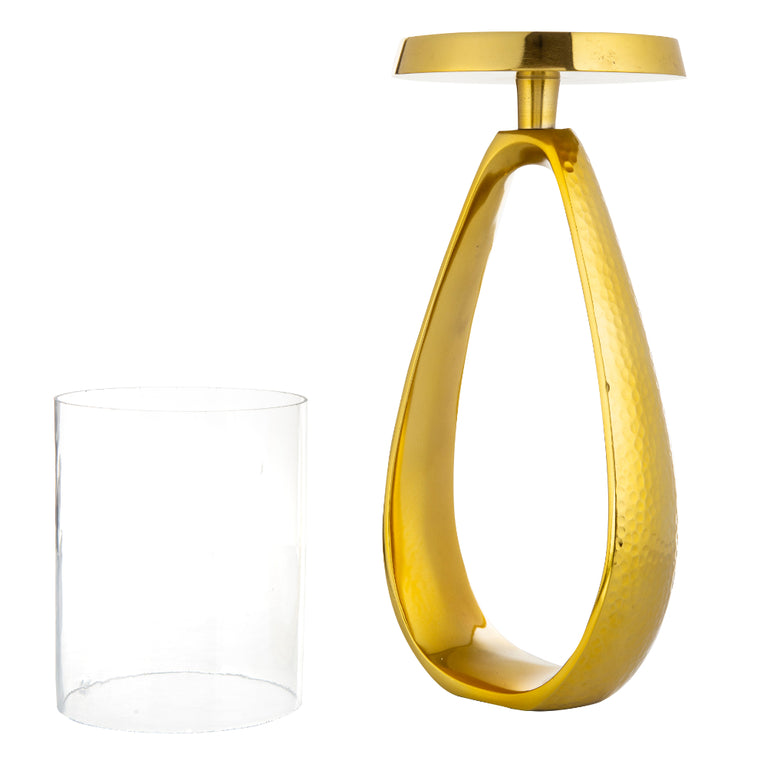 Candle Stand Golden Hammerred