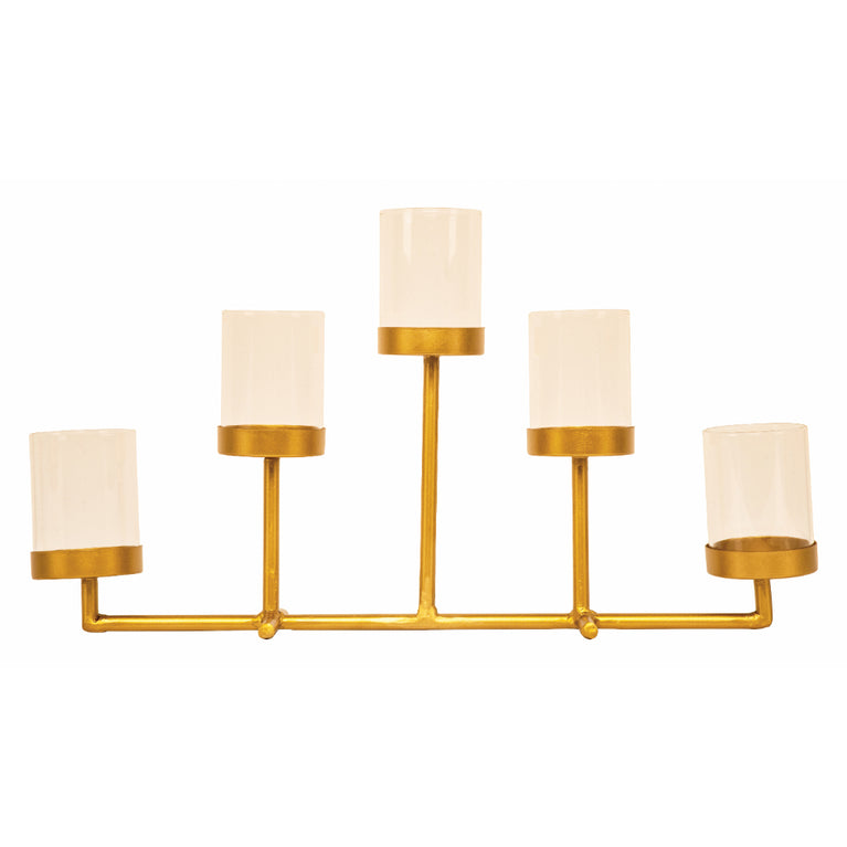Tea Light holder For 5 Tea Lights On Horizontal Bar