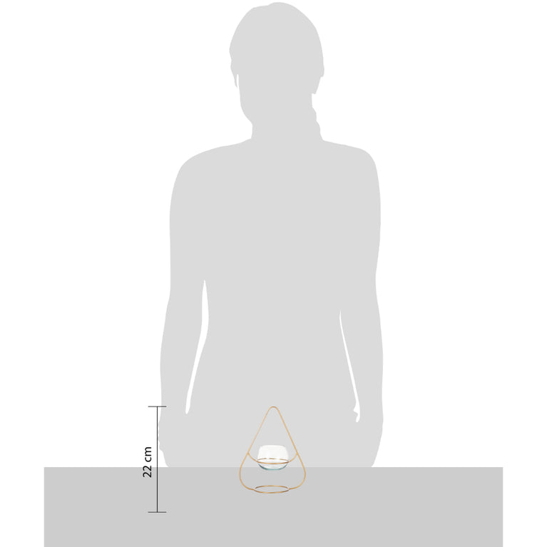 Tea Light Triangle With Glass