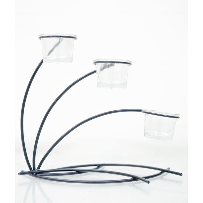 Tea Light Holder Branch (Black)