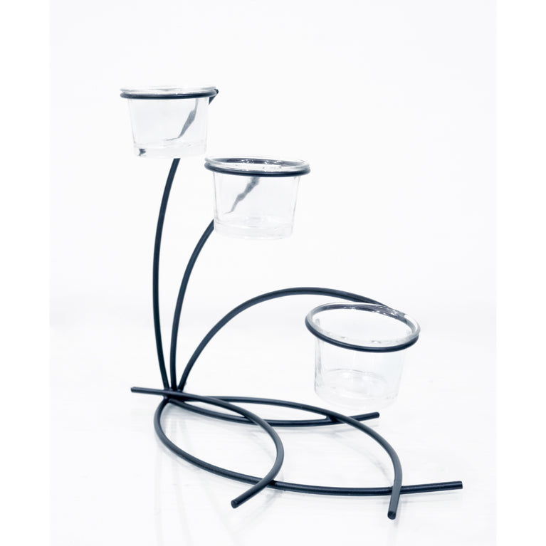 Tea Light Holder Branch (Black)