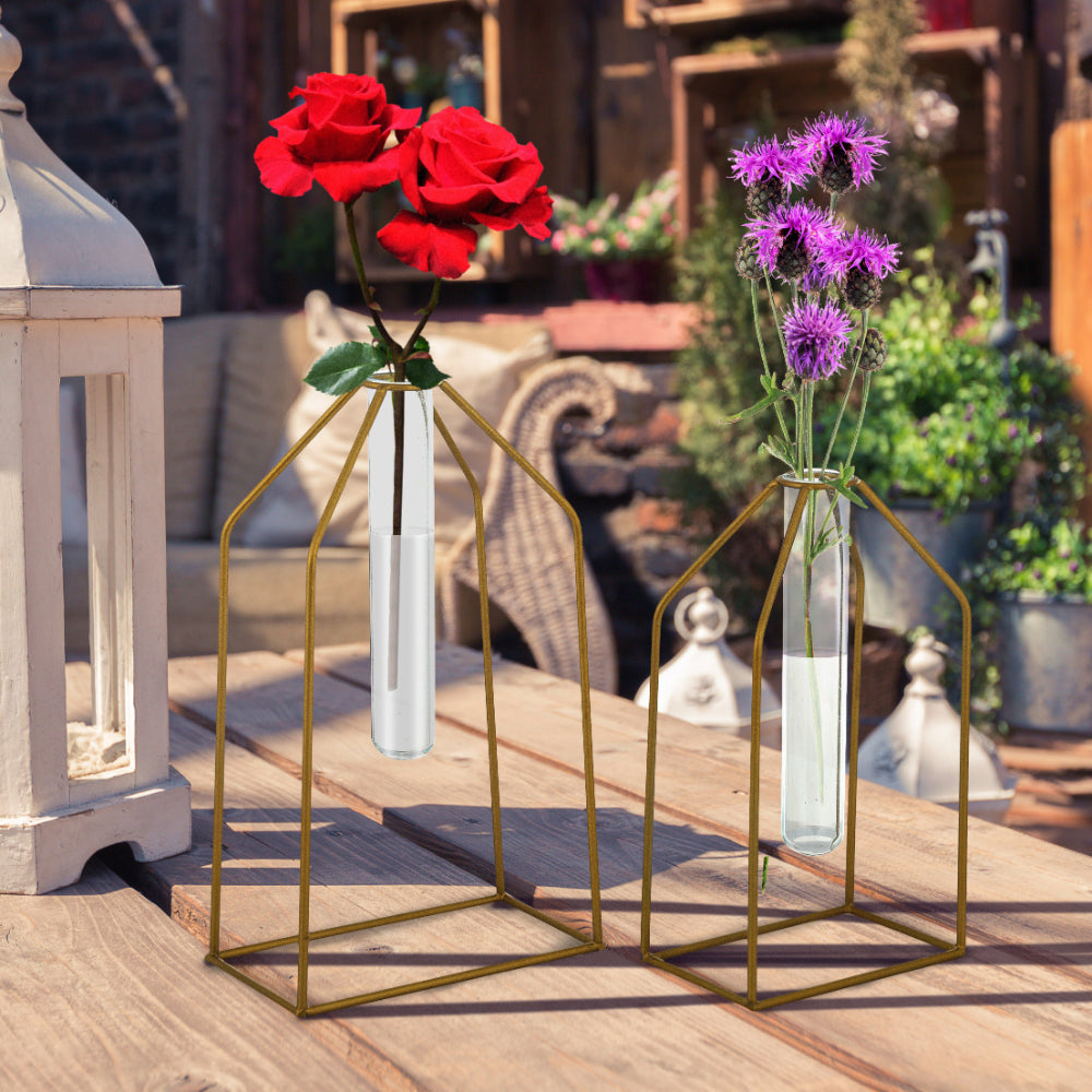 Geometrical Set Of 2 Vase With Test Tube