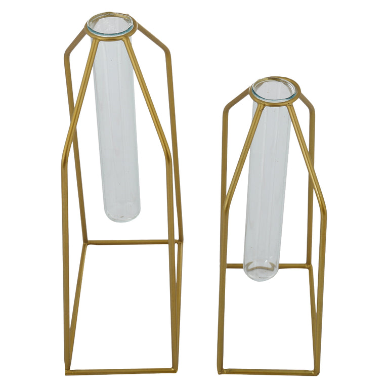 Geometrical Set Of 2 Vase With Test Tube