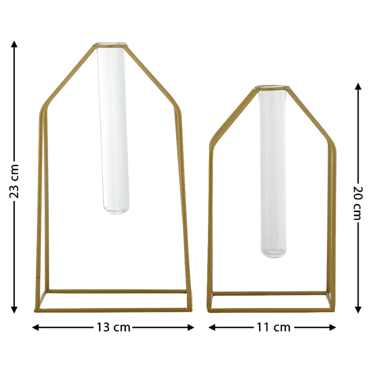 Geometrical Set Of 2 Vase With Test Tube