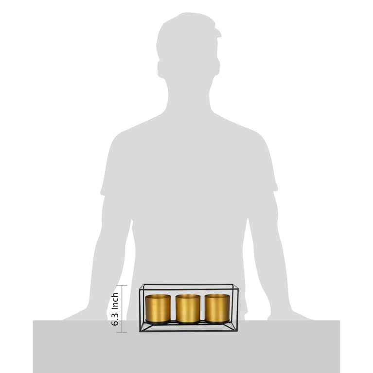 Set Of 3 Planters With Stand