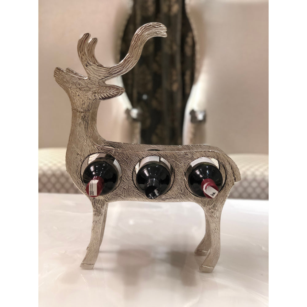 Wine Rack Deer Silver